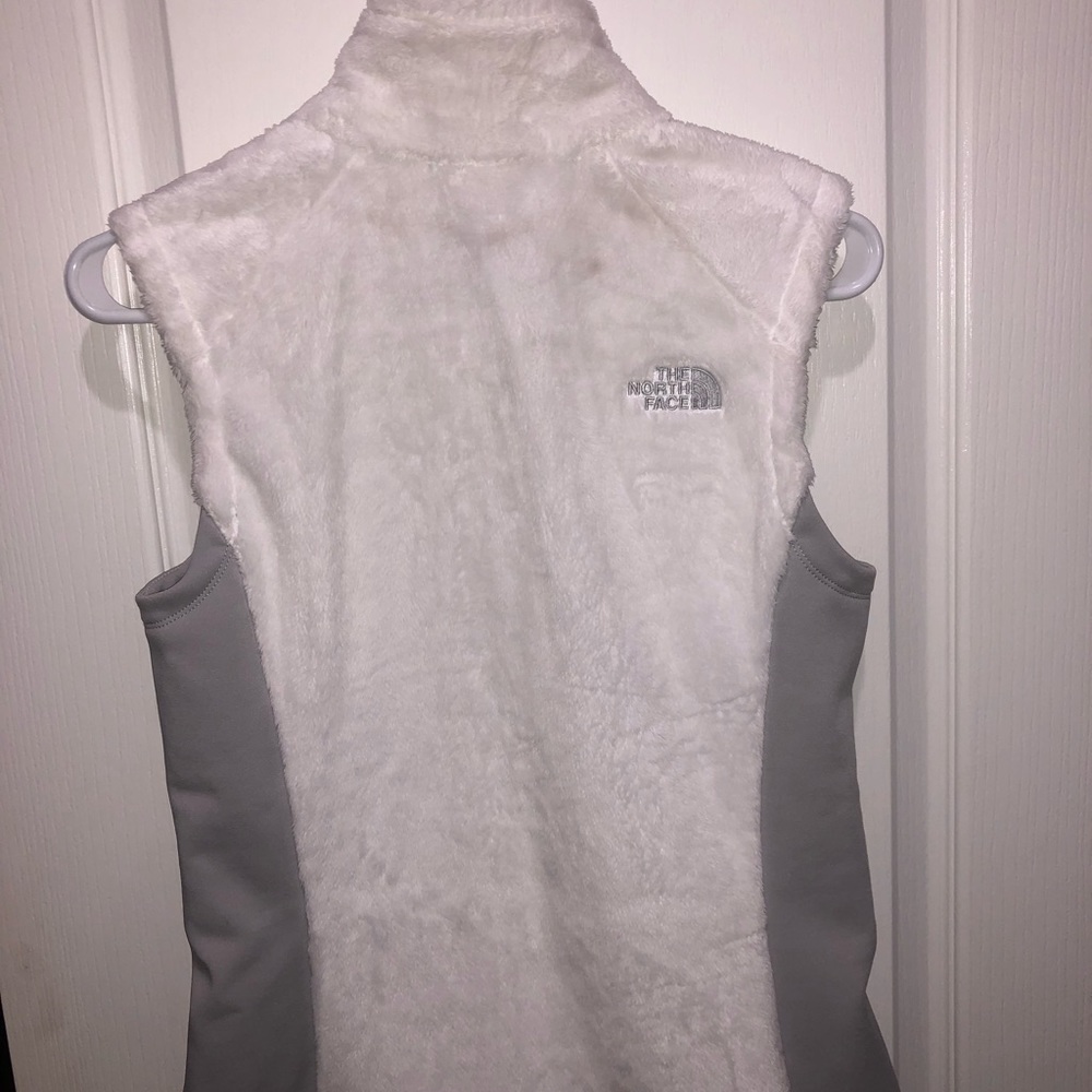 North face vest white soft touch